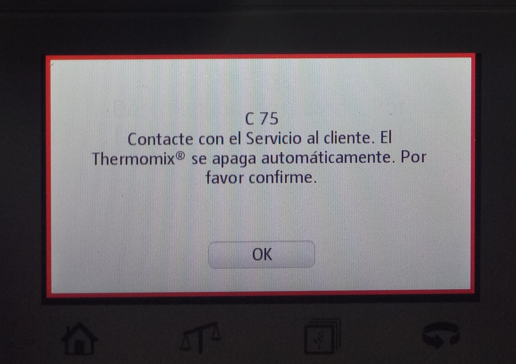Error C75 thermomix tm6